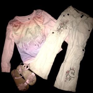 Size 5 outfit! Great cond! Cords & horse top!